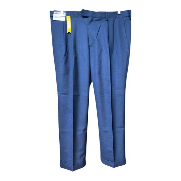 Stafford Blue Classic Fit Dress Pants 40x29 Easy Care Stretch - Picture 1 of 5